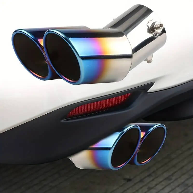 Universal dual exhaust pipe for automobile