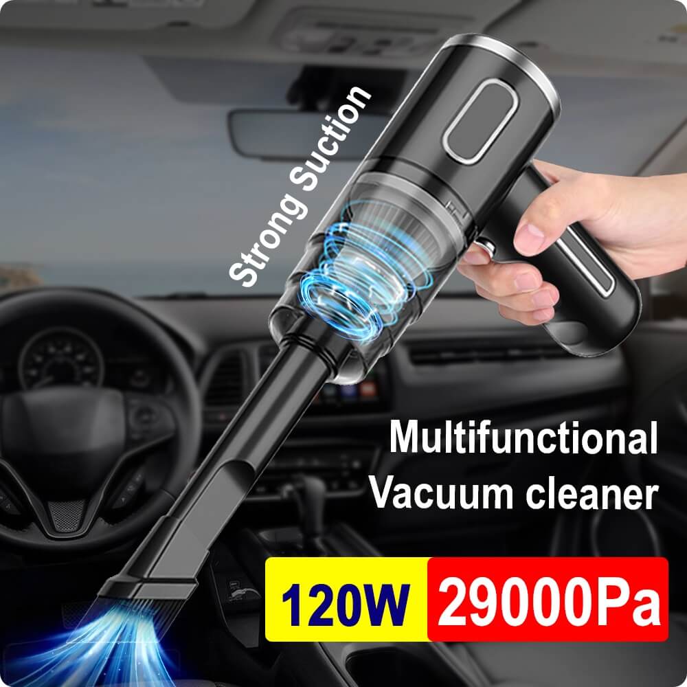 29000Pa 120W Portable Wireless Vacuum Cleaner for Car and Home Cleaning