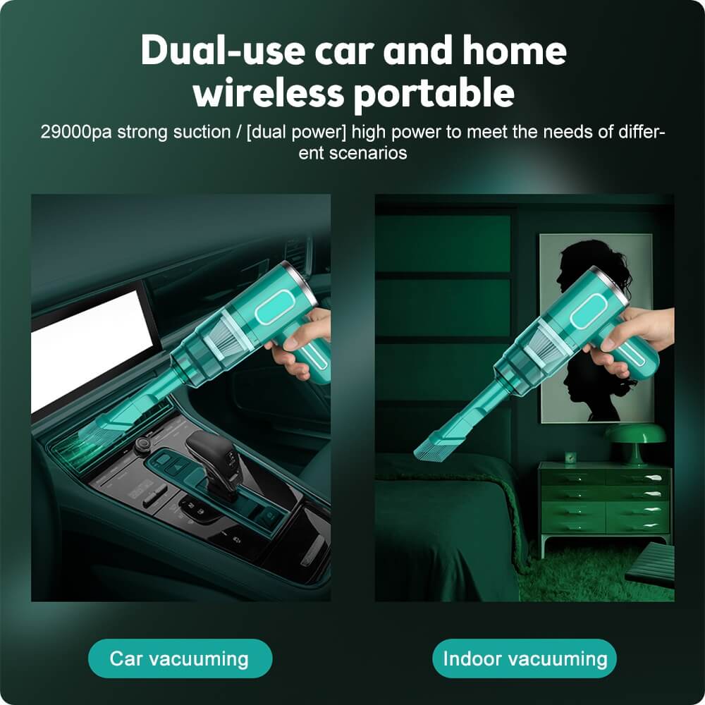 29000Pa 120W Portable Wireless Vacuum Cleaner for Car and Home Cleaning