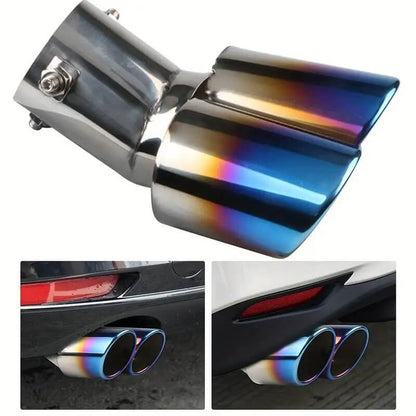 Universal dual exhaust pipe for automobile