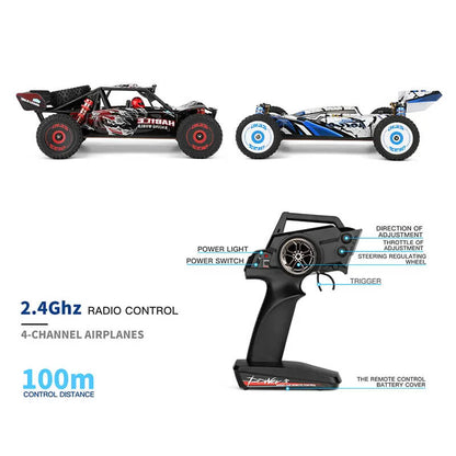 Wltoys 124017 brushless upgraded version 4300KV motor 0.7M 19T RTR 1/12 2.4G 4WD 70km/h remote control car metal chassis model toy