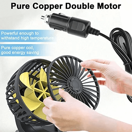 Double Cooling Car Fan