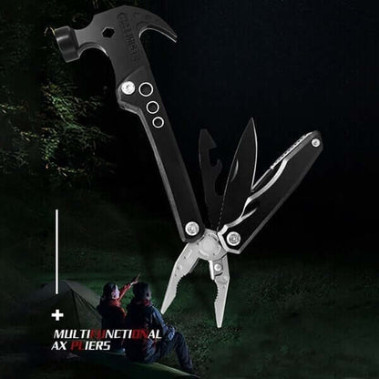 Portable multi-tool with hammer screwdriver nail puller