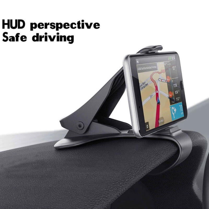 Car GPS Navigation Dashboard Phone Holder for Universal Mobile Phone Clip Fold Black Car Phone Holder Stand Bracket for iPhone 7