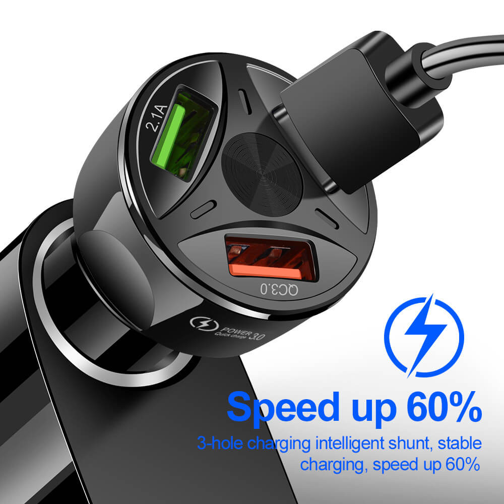 Aisiml QC4.0 3.0 Super USB Car Charger for Xiaomi mi 9 Quick Charge 3.0 4.0 Fast Car Charging Phone Charger for Huawei P30 lite