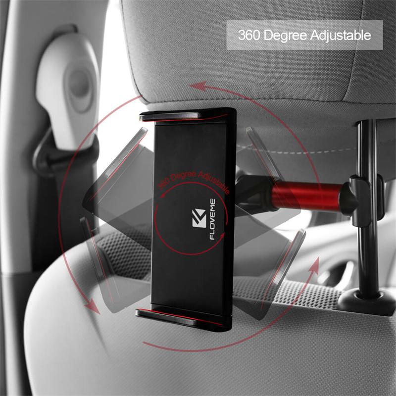 Aisiml Telescopic Car Rear Pillow Phone Holder Tablet Car Stand Seat Rear Headrest Mounting Bracket for Phone Tablet 4-11 Inch